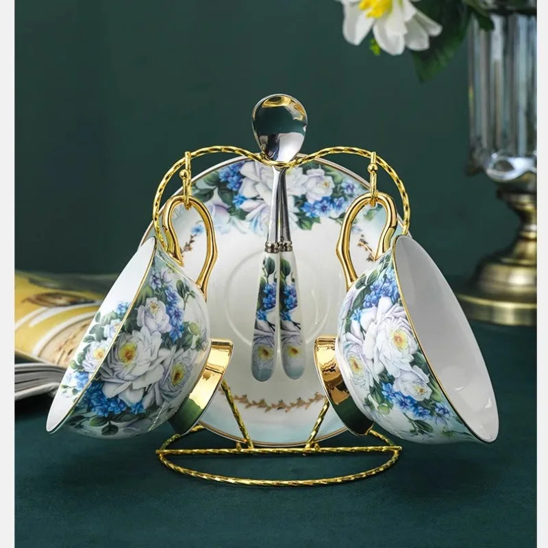 Exquisite Bone China Coffee Cup and Dish Set, Birthday Gift for New Couples, High-end Practical Gift Box Set